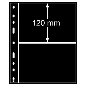 Optima Kunststoffhüllen mit 2er Einteilung, schwarz, 10er Pack