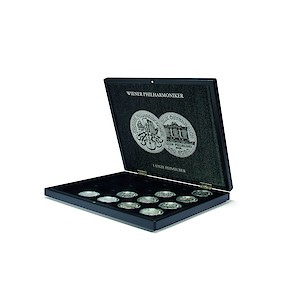 Münzkassette VOLTERRA für 20 Silbermünzen „Wiener Philharmoniker“ in Kapseln