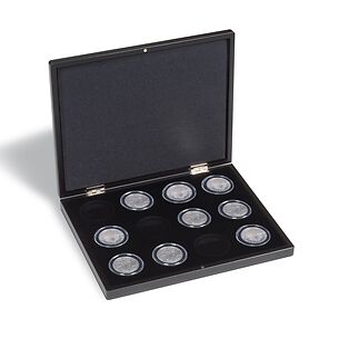 Münzkassette VOLTERRA UNO für  12 Münzen in GRIPSPI 41, schwarz