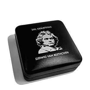 Münzetui NOBILE für eine 20-Euro-Münze „Beethoven“ in Kapsel, schwarz