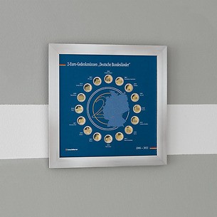 Präsentationsrahmen PRESSO für die 2€-Serie Dt. Bundesländer, Teil 1,  für 16 Münzen