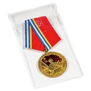 Schutztasche für Medaillen, Orden und Ehrenzeichen bis zu 50x100 mm, 50er-Pack