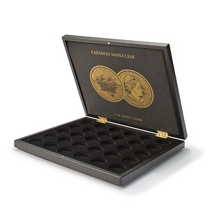 Volterra Uno - Münzkassette für 30 Goldmünzen 'Maple Leaf' in Kapseln