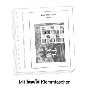 Leuchtturm Vordruckblätter mit Klemmtaschen UNO Wien Kleinbogen