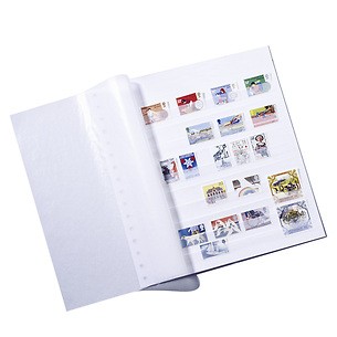 Einsteckblätter ASTRA, mit 11 Pergaminstreifen geteilt, weiß, 5er Pack