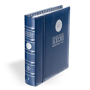 Münzalbum VISTA, für deutsche  10-Euro-Gedenkmünzen, Bd. 1 bis 2009, inkl. Schutzkassette