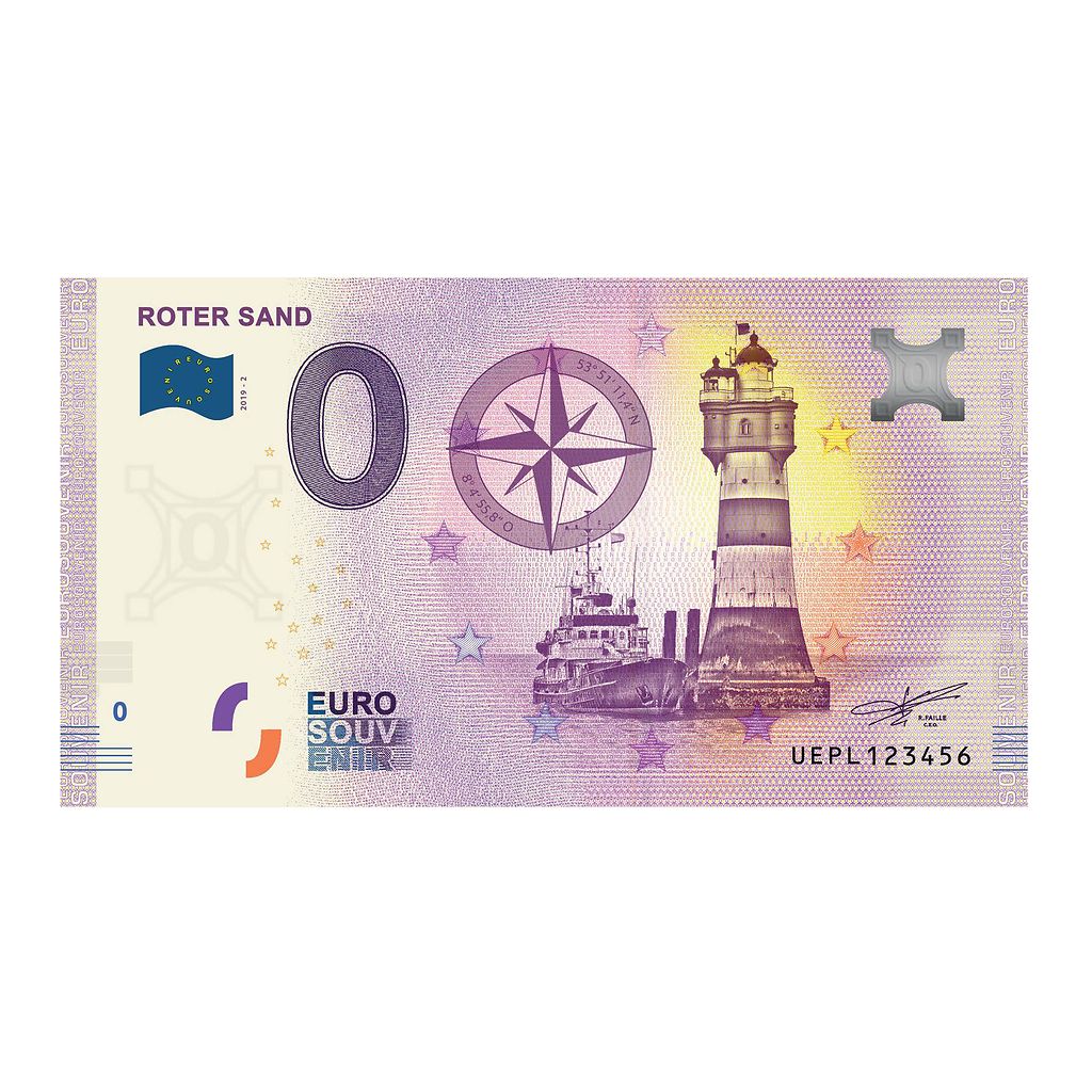 Specimen Leuchtturm in RED Euro Billet Souvenir Euro Schein