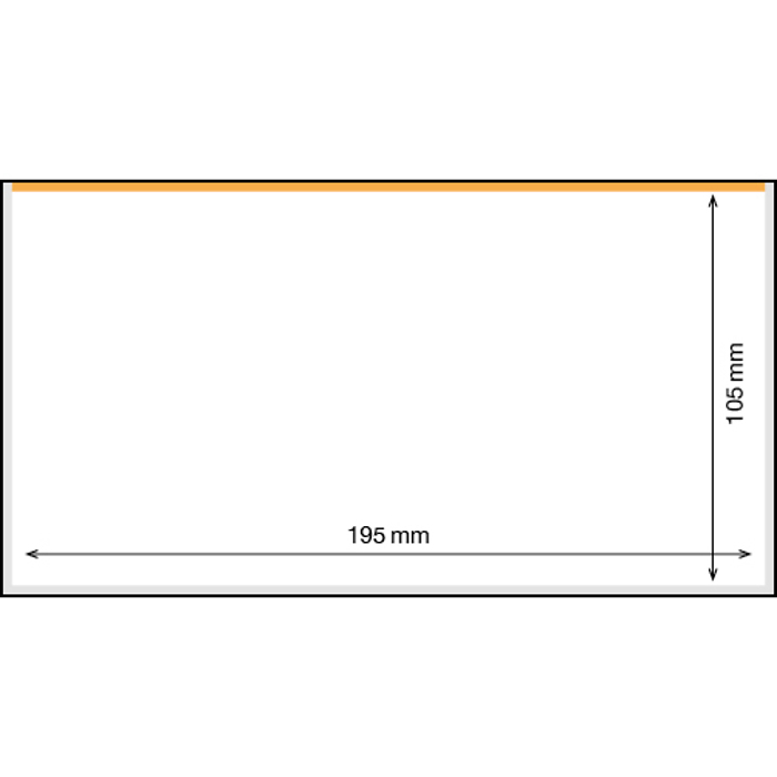 Basic 195 Banknoten Schutzhüllen, 50er Pack, 195x105mm