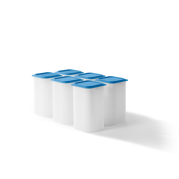 Sqube Münztube für 20 Münzen mit Durchmesser 38 – 39 mm, stapelbar, 6er Pack