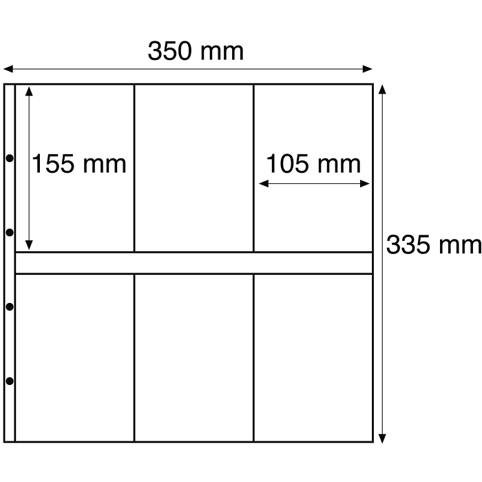 Maximum Kunststoffhüllen, für neue Postkarten, Hochformat, glasklar, 5er Pack