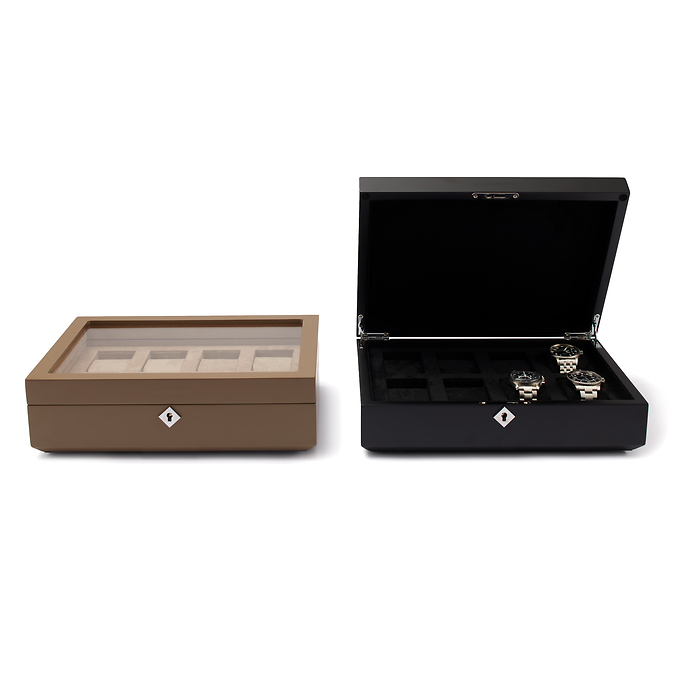 Chronos Uhrenbox, 8er, schwarz