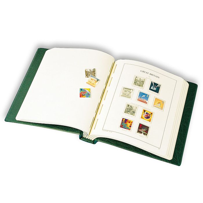LEUCHTTURM SF-Vordruckalbum Großbritannien 1840-1970, inkl. Schutzkassette, grün