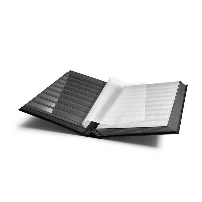 Comfort Einsteckbuch, DIN A4,  64 schwarze Seiten, wattierter Einband, schwarz