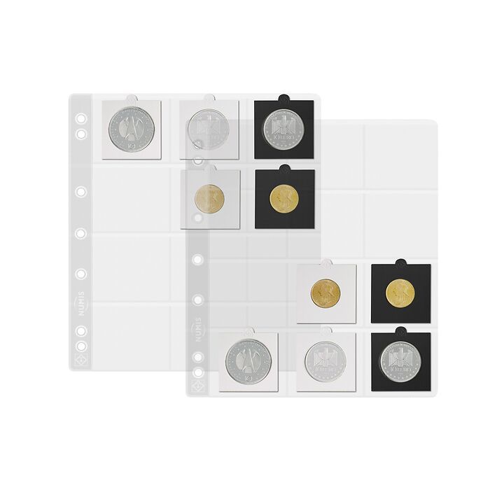 Münzhüllen NUMIS, für 12 Münzrähmchen (50x50 mm), 5er Pack