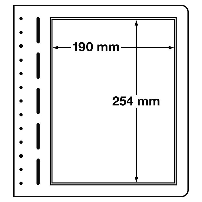 LEUCHTTURM Blankoblätter, 1er Einteilung, 190x254 mm, 10er Pack