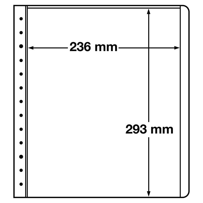 Leuchtturm Blankoblätter, 1er Einteilung, 236x293 mm, 10er Pack