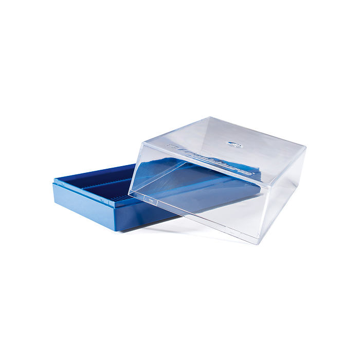 KRBox Kunststoffbox für 100 Münzrähmchen, blau