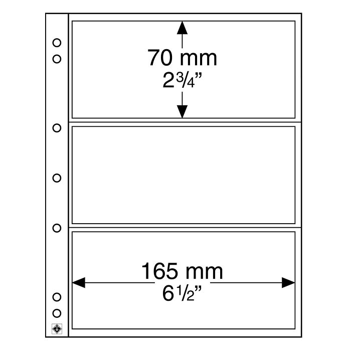 Numis Kunststoffhüllen, 3er Einteilung, 10er Pack