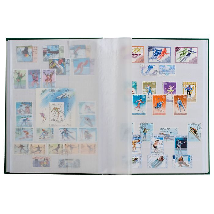 Einsteckbuch DIN A4, 64 weißeSeiten, geteilt, unwattierterEinband, blau