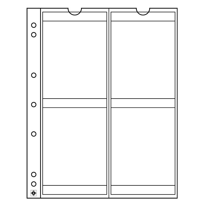 Münzhüllen NUMIS, 4 Fächer bis 66 mm Ø, 5er Pack
