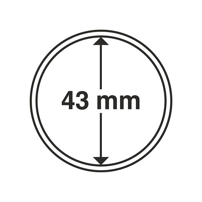 Münzkapseln GRIPS 43 mm, 10er Pack