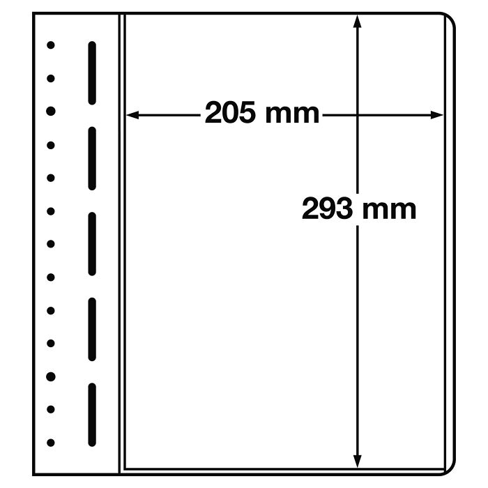 Leuchtturm Blankoblätter, 1er  Einteilung, 205x293 mm, 10er  Pack