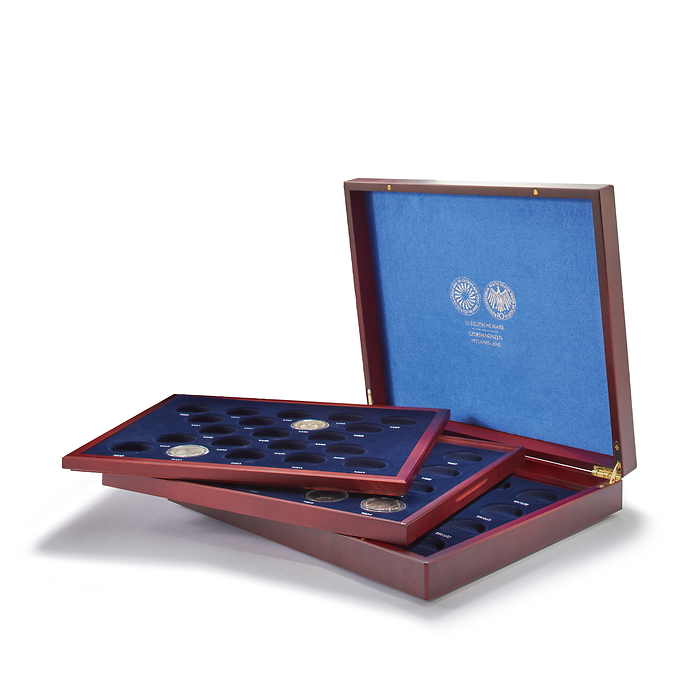 Volterra Trio - Münzkassette für 61 dt. 10 DM Gedenkmünzen 1972/ 1987 - 2001 in Kapseln