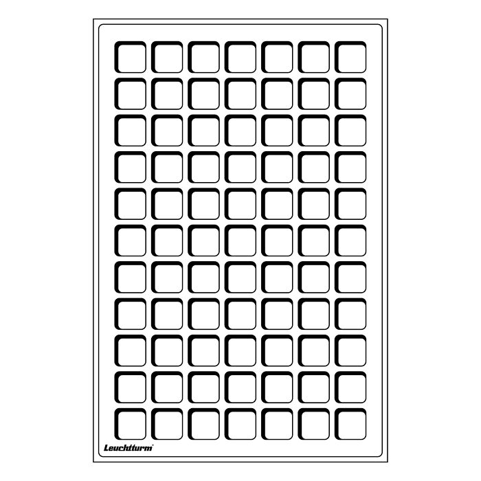 Tab Münztableau L für 77 Münzen bis 22 mm, blau, 2er Pack