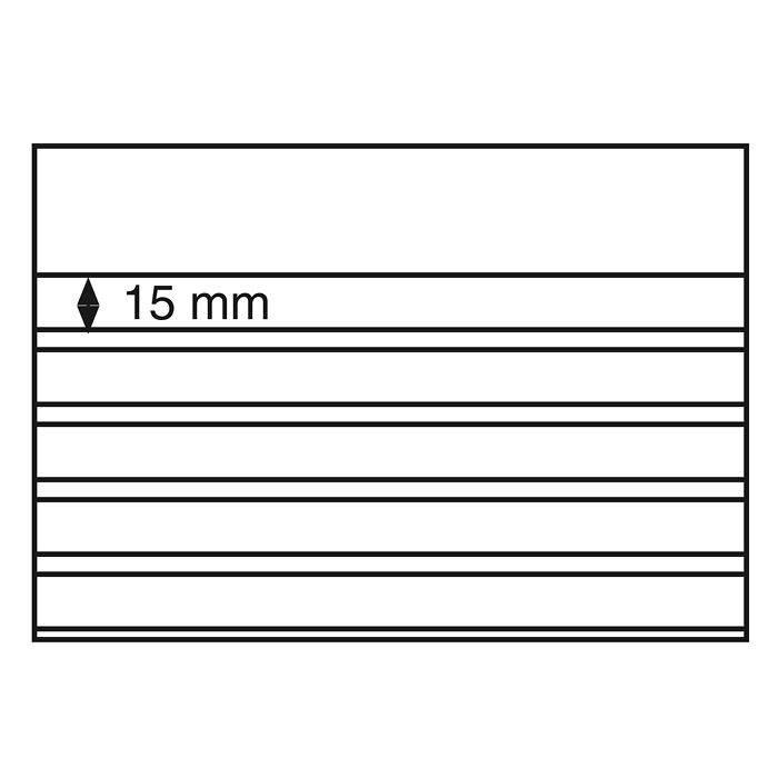 Einsteckkarten Standard PS,210x148 mm,5 klare Streifen mit Deckblatt,schw.Karton,50er-Pack