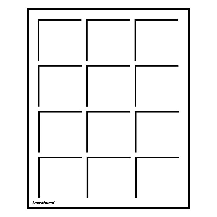 Tab Münztableau S für 12 Münzen bis 48 mm Ø, blau, 2er Pack