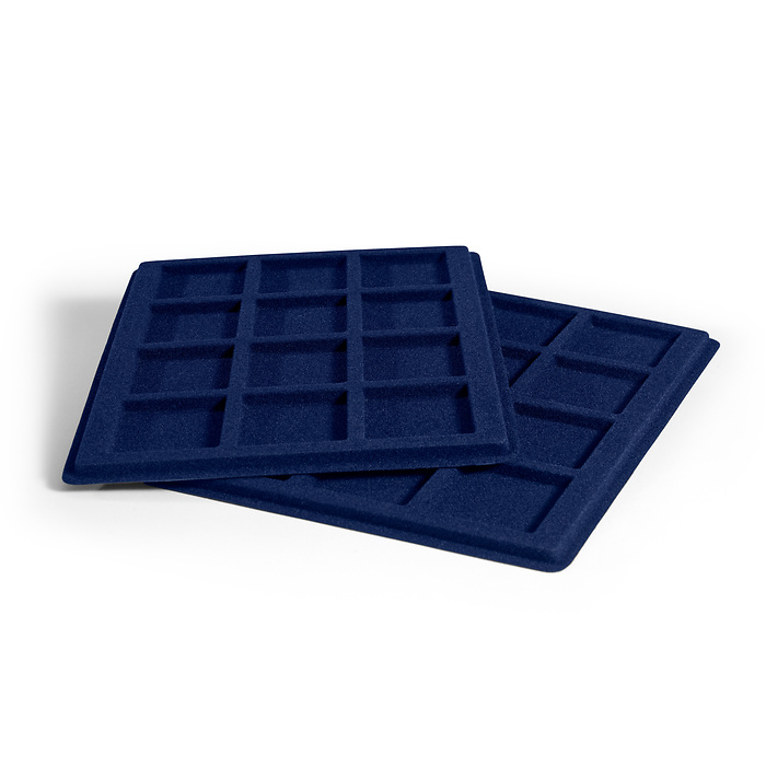Tab Münztableau S für 12 Münzen bis 48 mm Ø, blau, 2er Pack
