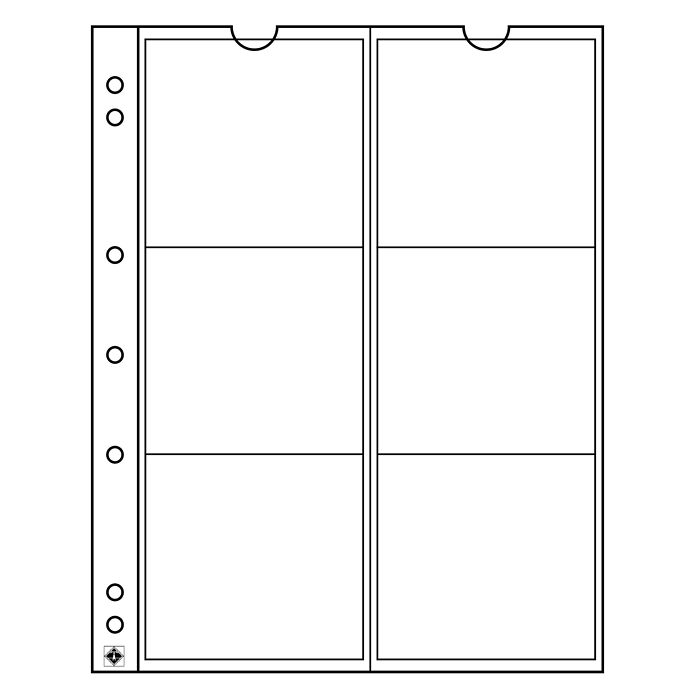Numis Münzhüllen mit 6 Fächern für Münzen bis 55 mm Ø, 5er Pack