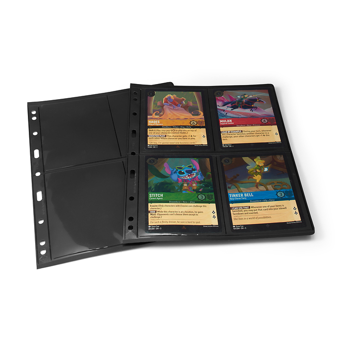 Vario Kunststoffhüllen mit 2er Einteilung, senkrecht geteilt, schwarz, 5er Pack