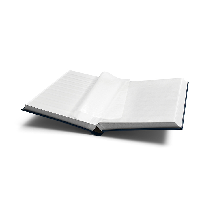 Comfort Einsteckbuch, DIN A4,  64 weiße Seiten, wattierter Einband, blau