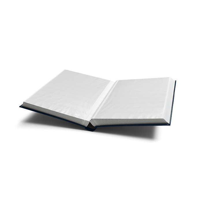 Comfort Einsteckbuch, DIN A4,  64 weiße Seiten, wattierter Einband, blau