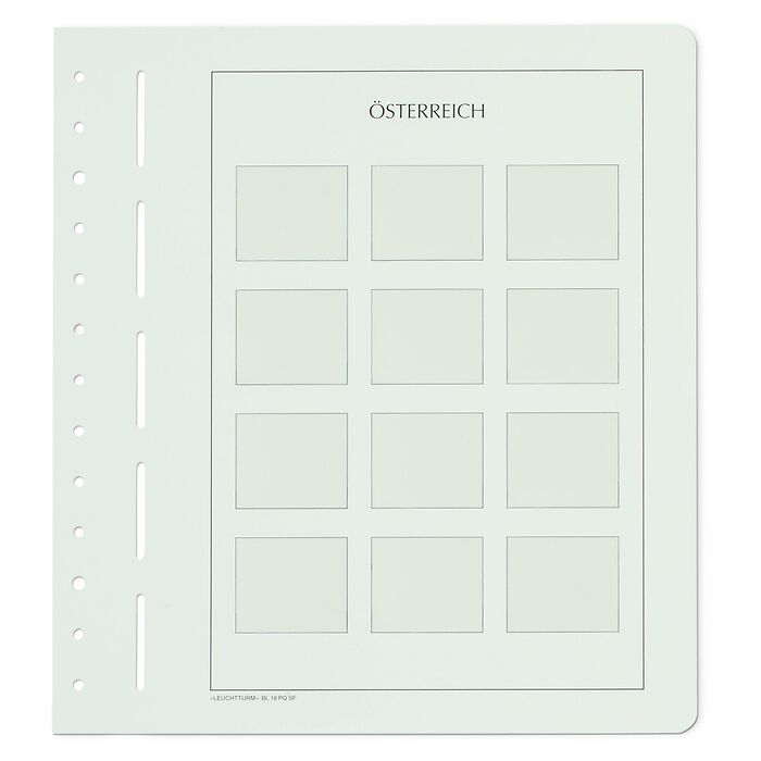 LEUCHTTURM Blankoblätter für personalisierten Marken Österreich (Querformat), 5er Pack