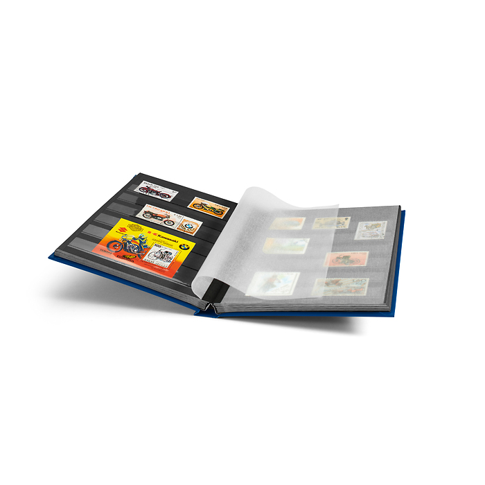 Basic Einsteckbuch, DIN A5, 32 schwarze Seiten, unwattierter Einband, blau