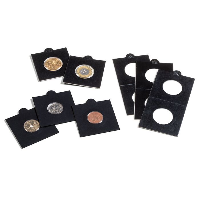 Münzrähmchen MATRIX, schwarz,  Innendurchmesser 20 mm, selbstklebend, 1.000er-Pack