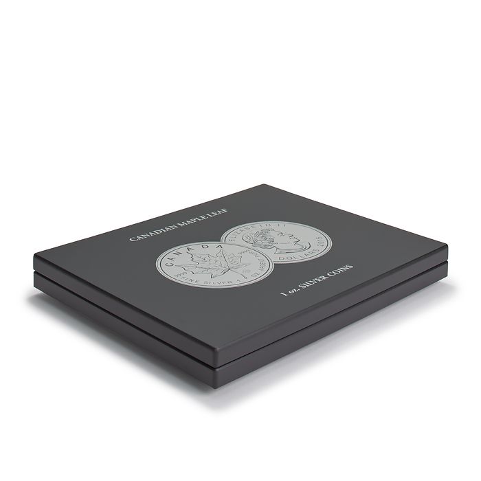 Münzkassette VOLTERRA für 20 Silbermünzen „Maple Leaf“ in Kapseln