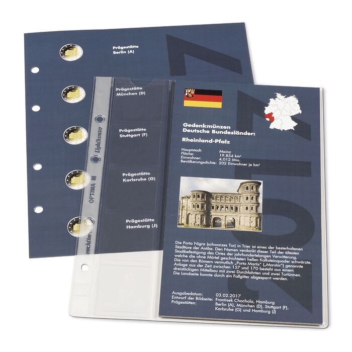 Nachtrag 2017 für Classic-Album für dt. 2 Euro-Gedenkmünzen  'Rheinland -Pfalz'