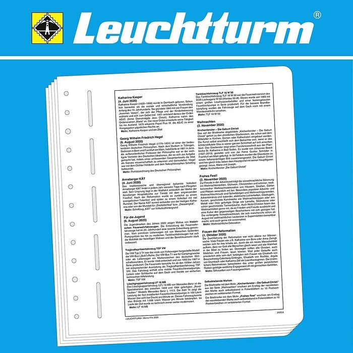 LEUCHTTURM MEMO-Blätter Deutschland 2015-2019