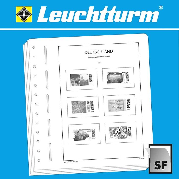 LEUCHTTURM SF-Vordruckblätter Deutschland Eckrandstücke, 2015-2018