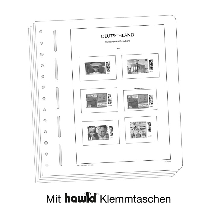 LEUCHTTURM SF-Vordruckblätter Deutschland Eckrandstücke, 2015-2018