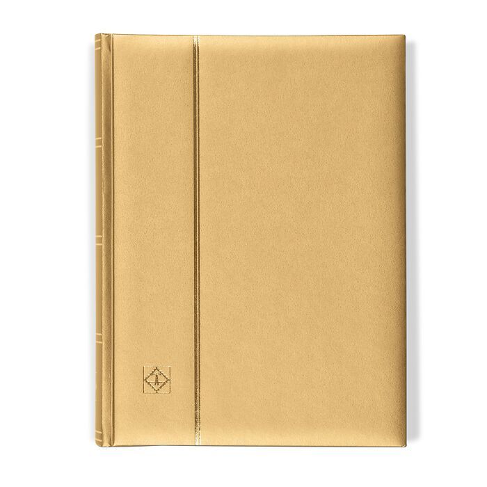 Einsteckbuch COMFORT, Din A4, 64 chamoisfarbene Seiten, wattierter Einband, gold