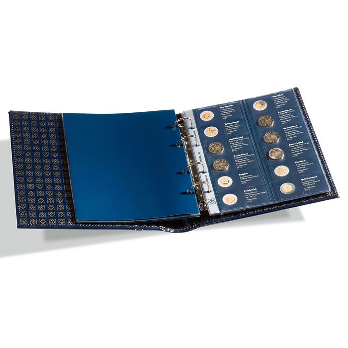 Münzalbum Classic-OPTIMA,'Europas 2-Euro-Gedenkmünzen'inkl.Schutzkassette , blau, Band 3