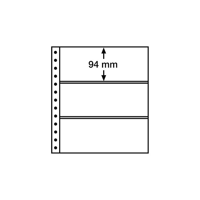 Leuchtturm R-Tafeln, 3er Einteilung, klarsichtig, 5er Pack