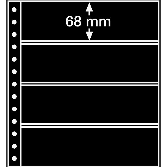 LEUCHTTURM R-Tafeln, 4er Einteilung, schwarz, 5er Pack.