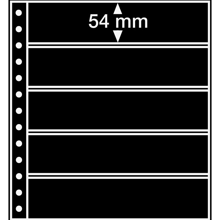LEUCHTTURM R-Tafeln, 5er Einteilung, schwarz, 5er Pack.
