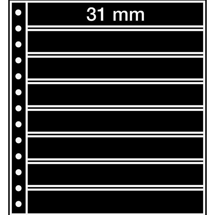 LEUCHTTURM R-Tafeln, 8er Einteilung, schwarz, 5er Pack.