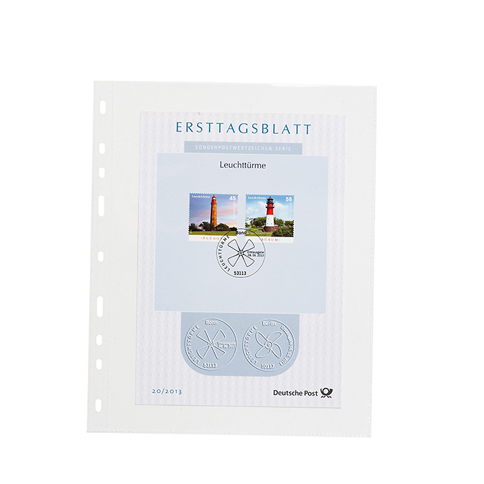 Optima Easy Kunststoffhüllen mit einer Tasche, PP, klar, 50er Pack